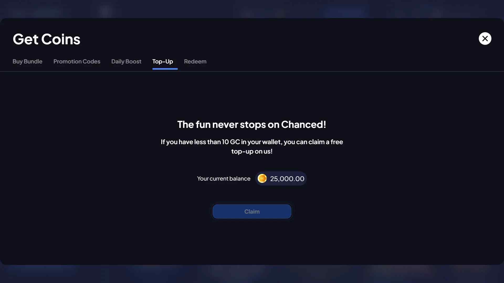 Chanced Casino Welcome Bonus